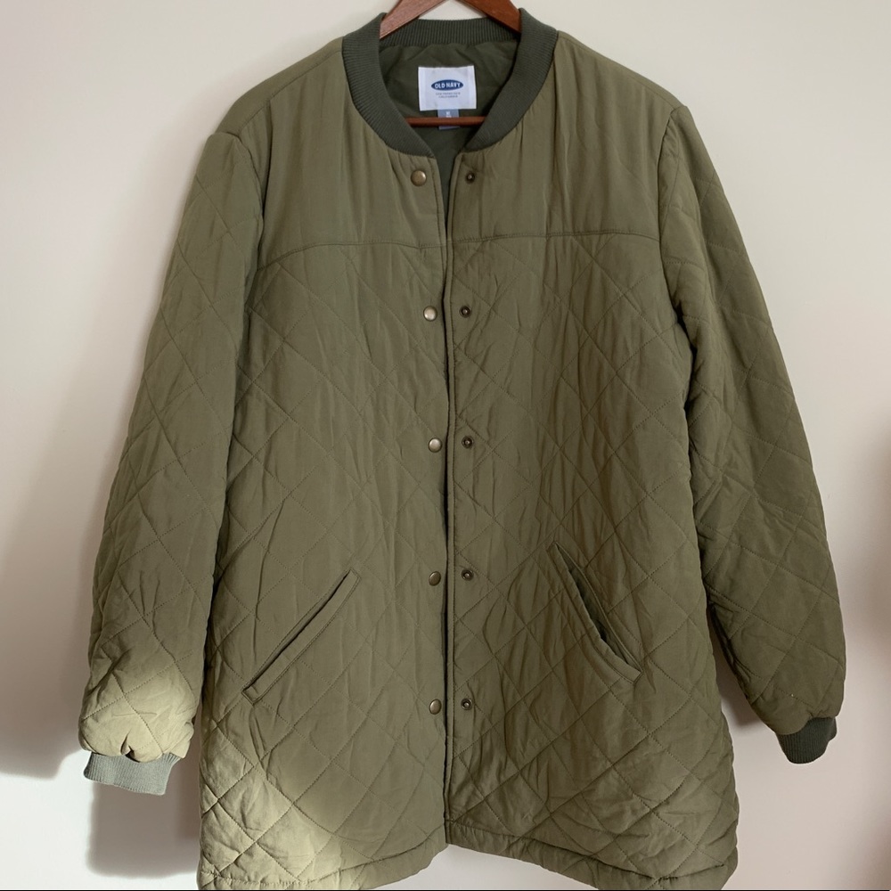 Old Navy green quilted jacket XL